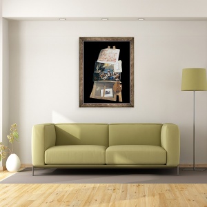 Tablou inramat - Antonio Forbera - sevaletul pictorului, 70 x 90 cm - Img 2