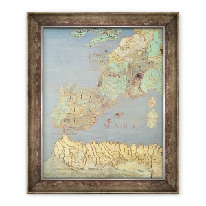 Tablou inramat - Antonio Giovanni de Varese - Harta Frantei, Spaniei si Africii de Nord-Vest, 50 x 60 cm