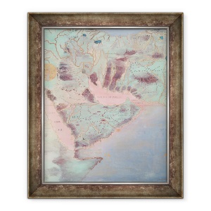 Tablou inramat - Antonio Giovanni de Varese - Harta tarilor Golfului Persic, 70 x 85 cm
