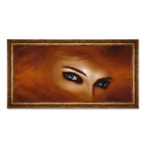 Tablou Inramat - Arab, Sahara, Desert, Portret, Femeie, Rama Auriu, 50 x 100 cm