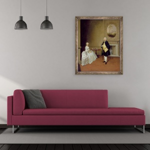 Tablou inramat - Arthur Devis - Domnul si doamna Hill, 50 x 60 cm - Img 2