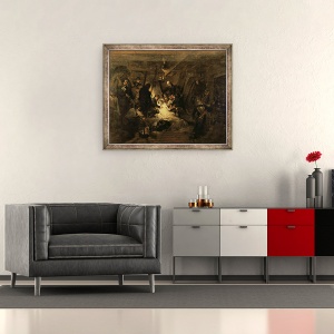 Tablou inramat - Arthur William Devis - Moartea lui Nelson, 21 octombrie 1805, 50 x 60 cm - Img 2
