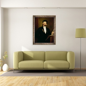 Tablou inramat - August Eisenmenger - Johann Strauss cel Tanar, 70 x 90 cm - Img 2