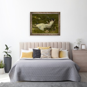 Tablou inramat - Barbour - Femeie de lectura, 60 x 80 cm - Img 3