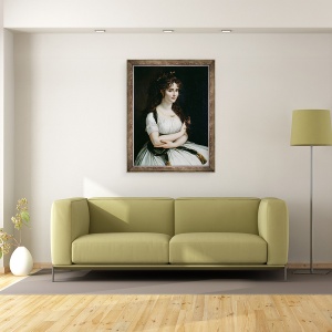 Tablou inramat - Baron Antoine Jean Gros - Doamna Pasteur 1773-1841, 70 x 90 cm - Img 2