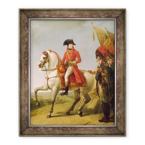 Tablou inramat - Baron Antoine Jean Gros - Napoleon Bonaparte 1769-1821 Primul consul, revizuirea trupelor sale dupa batalia de la Marengo, 70 x 85 cm