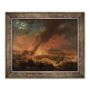 Tablou inramat - Baron Louis Albert Bacler d'Albe - Napoleon 1769-1821 Vizitand bivuacii in ajunul bataliei de la Austerlitz, 70 x 85 cm