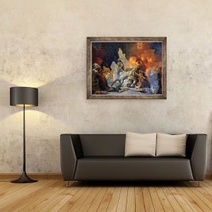 Tablou inramat - Baron Pierre-Narcisse Guerin - Moartea lui Priam, 70 x 90 cm - Img 2