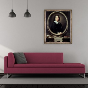 Tablou inramat - Bartolome Esteban Murillo - Autoportret, 50 x 60 cm - Img 2