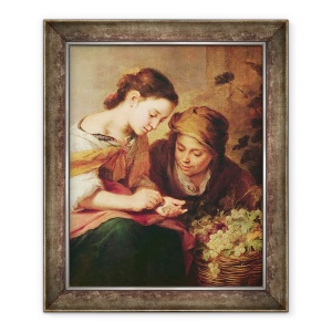 Tablou inramat - Bartolome Esteban Murillo - Detaliu al micului vanzator de fructe, 70 x 85 cm