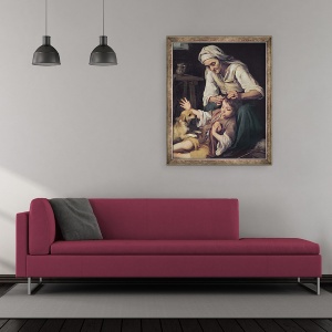 Tablou inramat - Bartolome Esteban Murillo - La Toilette Domesque, 50 x 60 cm - Img 2