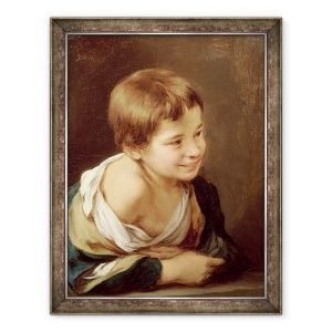 Tablou inramat - Bartolome Esteban Murillo - Un baiat taran sprijinit pe un prag, 60 x 80 cm