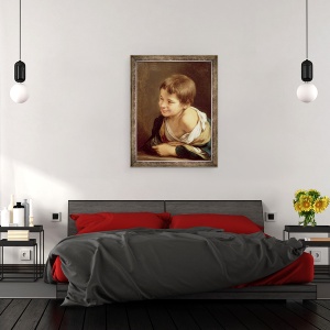 Tablou inramat - Bartolome Esteban Murillo - Un baiat taran sprijinit pe un prag, 60 x 80 cm - Img 3