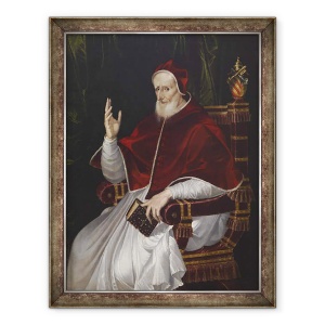 Tablou inramat - Bartolomeo Passarotti - Portretul Papei Pius al V-lea, 70 x 90 cm