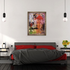 Tablou inramat - Bella Larsson - Farfurii zburatoare, 2000, 60 x 80 cm - Img 3