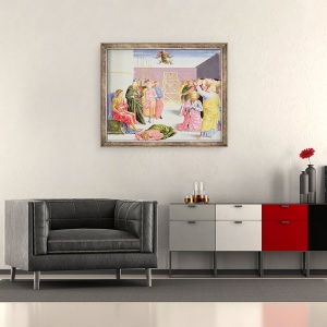 Tablou inramat - Benozzo di Lese di Sandro Gozzoli - Sfantul Petru si Simon Magus, 70 x 85 cm - Img 2