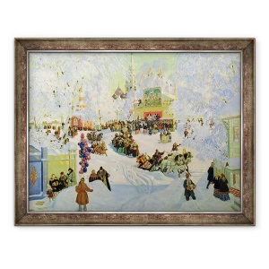 Tablou inramat - Boris Mikhailovich Kustodiev - Shrove-Tide, 60 x 80 cm