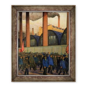 Tablou inramat - Boris Mikhailovich Kustodiev - Strike, 50 x 60 cm