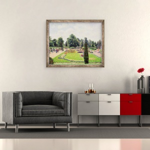 Tablou inramat - Camille Pissarro - Gradinile Kew - Calea spre marele sere, 50 x 60 cm - Img 2