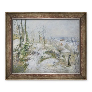 Tablou inramat - Camille Pissarro - Rabbit Warren la Pontoise, Zapada, 70 x 85 cm