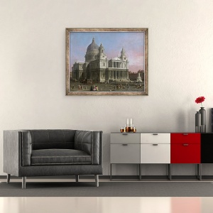 Tablou inramat - Canaletto - Catedrala Sfantul Pavel, 50 x 60 cm - Img 2