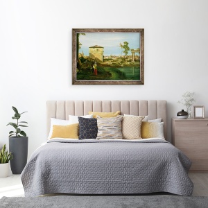 Tablou inramat - Canaletto - Detaliu al Capriccio cu motive din Padova, 60 x 80 cm - Img 3