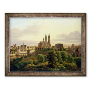 Tablou inramat - Carl Georg Adolph Hasenpflug - Un oras medieval in 1830, 60 x 80 cm