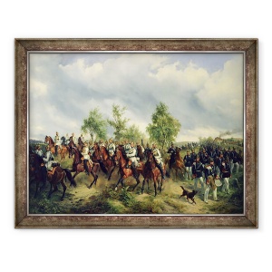 Tablou inramat - Carl Schulz - Cavalerie prusaca in expeditie, 60 x 80 cm