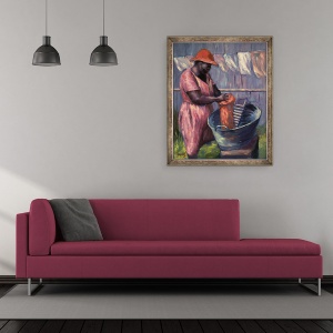 Tablou inramat - Carlton Murrell - Ziua de spalare, 50 x 60 cm - Img 2