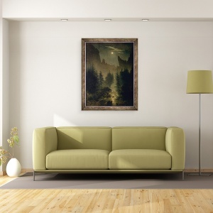 Tablou inramat - Caspar David Friedrich - Uttewalder Grund, 70 x 90 cm - Img 2