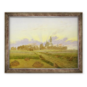 Tablou inramat - Caspar David Friedrich - Zori la Neubrandenburg, 70 x 90 cm