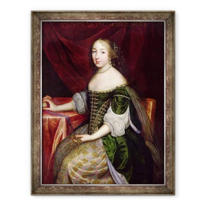 Tablou inramat - Charles Beaubrun - Ducesa de Savoia probabil Christine a Frantei, 70 x 90 cm