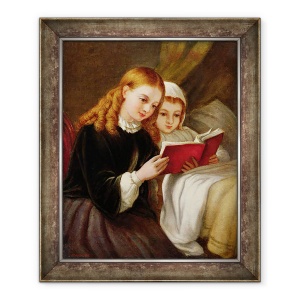 Tablou inramat - Charles Compton - Poveste inainte de culcare, 70 x 85 cm