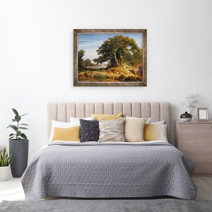 Tablou inramat - Charles Joseph Lecointe - Fiul risipitor Privind porcii, 60 x 80 cm - Img 3