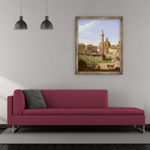 Tablou inramat - Charles Lock Eastlake - Vedere a Forumului lui Traian, Roma, 50 x 60 cm - Img 2