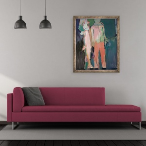 Tablou inramat - Charlotte Evans - tata, fiu, 70 x 85 cm - Img 2