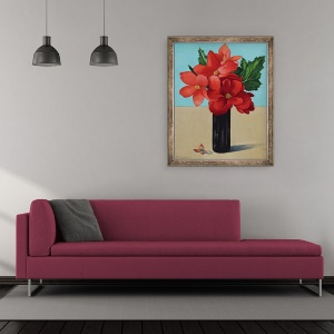 Tablou inramat - Christopher Ryland - Begonii Rosii, 50 x 60 cm - Img 2