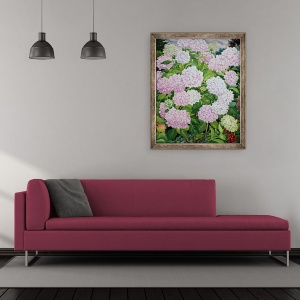 Tablou inramat - Christopher Ryland - Hortensie alba, 50 x 60 cm - Img 2