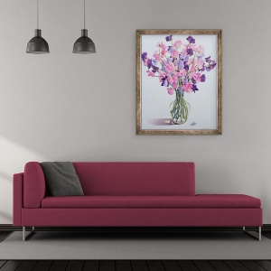Tablou inramat - Christopher Ryland - Sweetpeas, 70 x 85 cm - Img 2