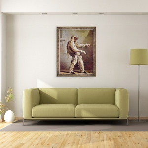 Tablou inramat - Claude Gillot - Caracter din Commedia dellArte, 60 x 80 cm - Img 2