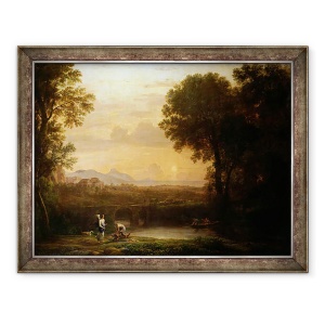 Tablou inramat - Claude Lorrain - Peisaj la asfintit, 70 x 90 cm