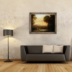 Tablou inramat - Claude Lorrain - Peisaj la asfintit, 70 x 90 cm - Img 2