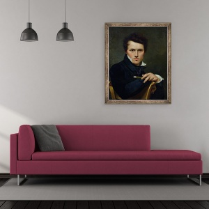 Tablou inramat - Claude-Marie Dubufe - Autoportret, 50 x 60 cm - Img 2
