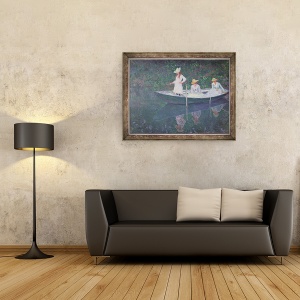 Tablou inramat - Claude Monet - Barca de la Giverny, 70 x 90 cm - Img 2