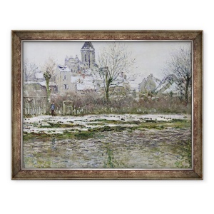 Tablou inramat - Claude Monet - Biserica de la Vetheuil sub zapada, 60 x 80 cm