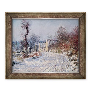 Tablou inramat - Claude Monet - Drumul spre Giverny, iarna, 50 x 60 cm