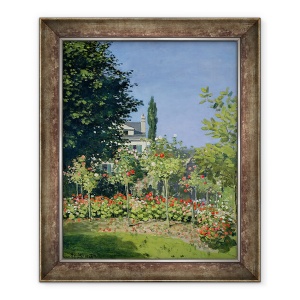 Tablou inramat - Claude Monet - Gradina inflorita la Sainte-Adresse, 70 x 85 cm