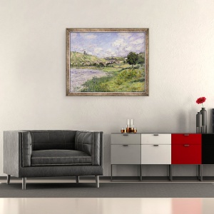 Tablou inramat - Claude Monet - Peisaj, Vetheuil, 50 x 60 cm - Img 2