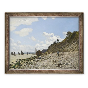 Tablou inramat - Claude Monet - Plaja din Honfleur, 60 x 80 cm