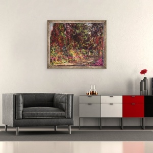 Tablou inramat - Claude Monet - Poteca Gradinii de la Giverny, 50 x 60 cm - Img 2